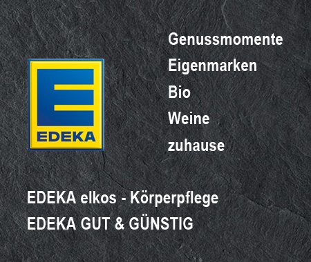 Edeka Eigenmarken - Bildinhalt: Es ist das Logo von Edeka zu sehen und das Bild beinhaltet die Eigenmarken von Edeka. Die Eigenmarken sind: GUT & GÜNSTIG, EDEKA Eigenmarke, EDEKA Bio, EDEKA Genussmomente, EDEKA Weine, elkos - Körperpflege, EDEKA zuhause.